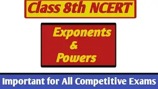 Exponents & Powers Class 8th || Chap 12 || Important Mcqs for Competitive Exams   @sarimmcqsacademy