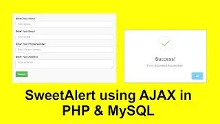 SweetAlert using AJAX in PHP & MySQL with Source Code || JavaScript SweetAlert