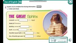 Excel 8 module 6 p67 ex8 Listening The Great Sphinx