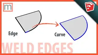Weld edges feature in SketchUp Pro 2020.2