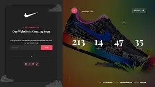 Coming Soon Page with image carousel , form and countdown using HTML , CSS and jQuery