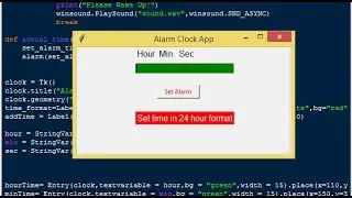 Alarm Clock App in Python