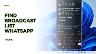 How to Find Broadcast List in WhatsApp