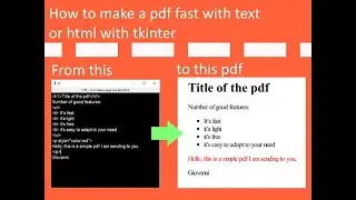 How to create a pdf from simple text or html with python and tkinter