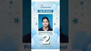 J Chemistry GATE Result 2024 | GATE Chemistry 2024 topper | AIR 2