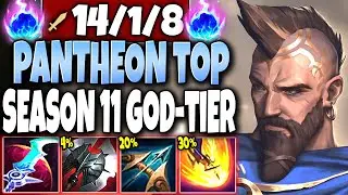 New Pantheon is now a GOD-TIER Season 11 Top Laner 🔥 LoL Best Top Panth Build Preseason s11 Gameplay