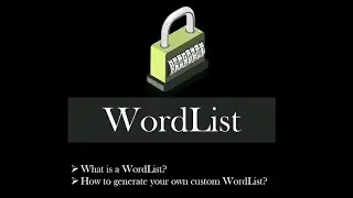 Password Profiling & Wordlists || Generate a Wordlist to perform DICTIONARY ATTACK