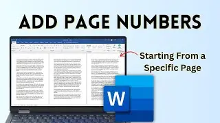 How To Add Page Numbers Starting From A Specific Page In Word