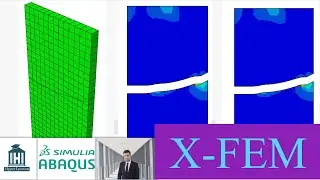 An example for a model to predict crack propagation by using XFEM in Abaqus