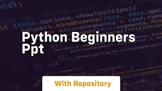 python beginners ppt