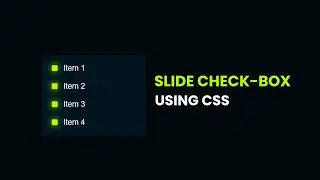 Slide Checkbox using Html and CSS | CSS Checkbox