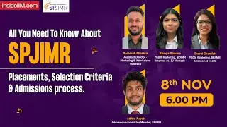 Ask Me Anything Session With SPJIMR Students on Placements, Selection Criteria and Admissions