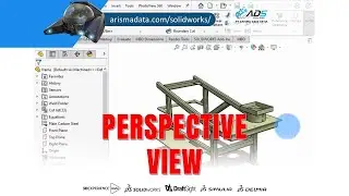 #tutorial #solidworks Menampilkan perspective view pada SOLIDWORKS Parts dan Drawing