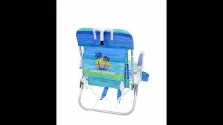 Tommy Bahama Blue-Green Patterned 4-Position Lace-up Aluminum Backpack Chair