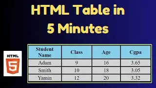 How to Create Table in HTML in 5 Minutes