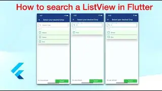 how to search & filter ListView in flutter | Flutter | Mobile app Development | iOS | Android