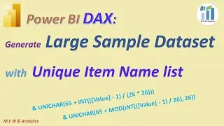 Power BI DAX Tips: Generate Larger Sample Data Table with Unique Item Name list