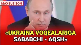 PUTIN UKRAINADAGI VOQEALARDA AQSHNI AYBLADI - YANGI INTERVYU O'ZBEK TILIDA | 