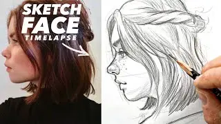 Sketching a face - QUICK TIMELAPSE