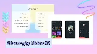 My UI UX design portfolio video #3 for Fiverr gig