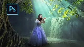 Making Dramatic Lights Fantasy Girl Photo Manipulation Photoshop Tutorial