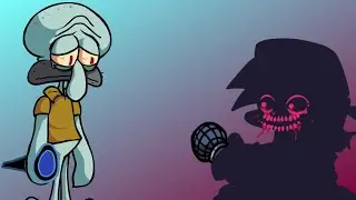 FNF - Humiliation corrupted (Squidward vs  Evil BF ) | FNF Corruption Mistful Crimson Morning