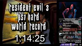 World Record - RE3 Any% - PS1 Hard - 1:14:25 - Speedrun