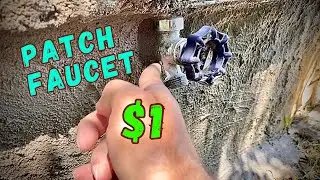 How to mortar around an outside faucet