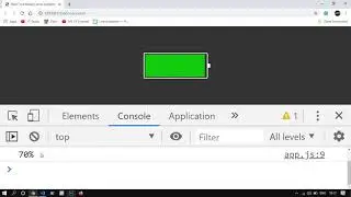 Real Time Battery Indicator - Javascript & HTML