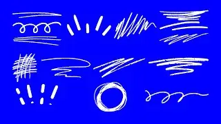 🔴 WHITE SCRIBBLE overlay BLUE SCREEN ➽