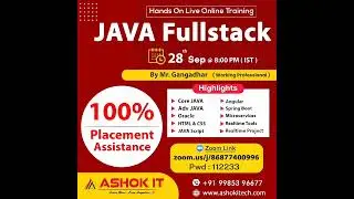 Java Fullstack Development - New Batch