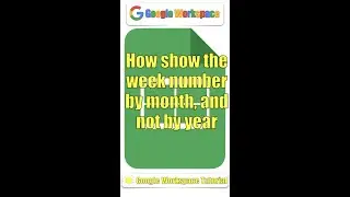 How show the week number by month, and not by year?