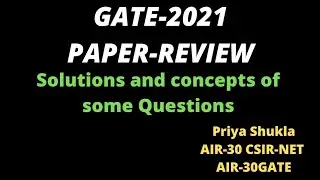 GATE-2021question/answers|GATE-2021 paper solution |GATE paper Review 2021|Aurum Chemistry