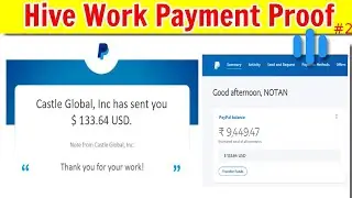Hive Work Latest Payment Proof | Hive Payment Proof | Earn Money Online