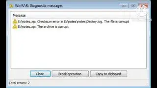 Fix winrar diagnostic message Unexpected end of archive problem solve | winrar diagnostic message
