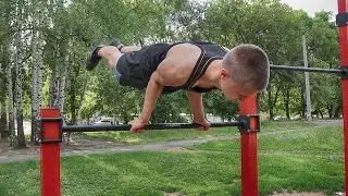 Crocodile on the bar. Street Workout 6