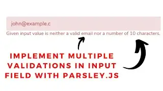 How to Implement Multiple Validations in Input Field With Parsley.js In Laravel | Tutorial