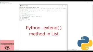 Python- extend( ) method in List