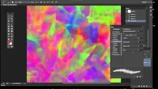 Photoshop  : Oil paint colorful background using brushes tutorial how to