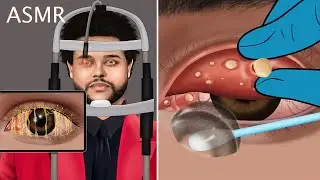 [ASMR Animation] Help The Weeknd Clean eye stones and remove eye bags