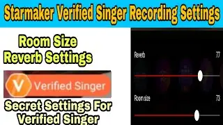 Starmaker Verified Singer Settings||Starmaker Room Size & Reverb Recording Settings