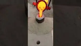 Melting Copper into Mask - Sand Casting