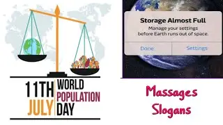 World Population Day status | World Population Day Slogan, Massage | World Population Day poster |
