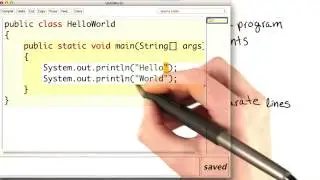 Hello World Two Lines - Intro to Java Programming