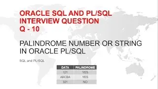 ORACLE PL/SQL INTERVIEW :PALINDROME NUMBER PROGRAM