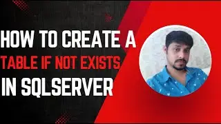 How to create a table if not exists in SQL Server