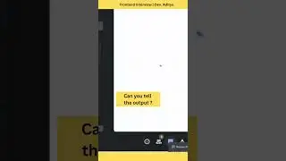 JavaScript Interview Question | Shorts Series