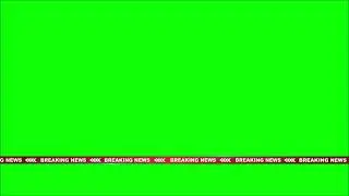 Green Screen Breaking News Animated Small Lower Third with Arrow Affect | Free Copyright