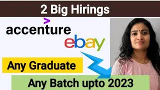 Accenture Biggest off Campus Drive, Ebay hiring freshers, latest job updates india, job updates