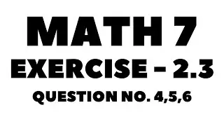 Exercise  2.3 Question no. 4,5,6  - Math 7 || Subtract two plynomials